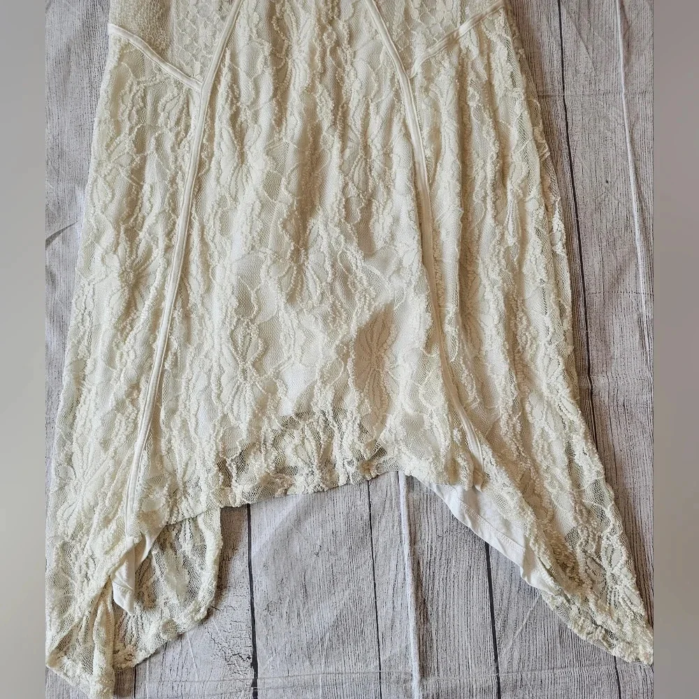 Sundance •Size Medium• Ivory Crochet Lace Overlay Sleeveless Dress Spring Summer - Picture 5 of 12